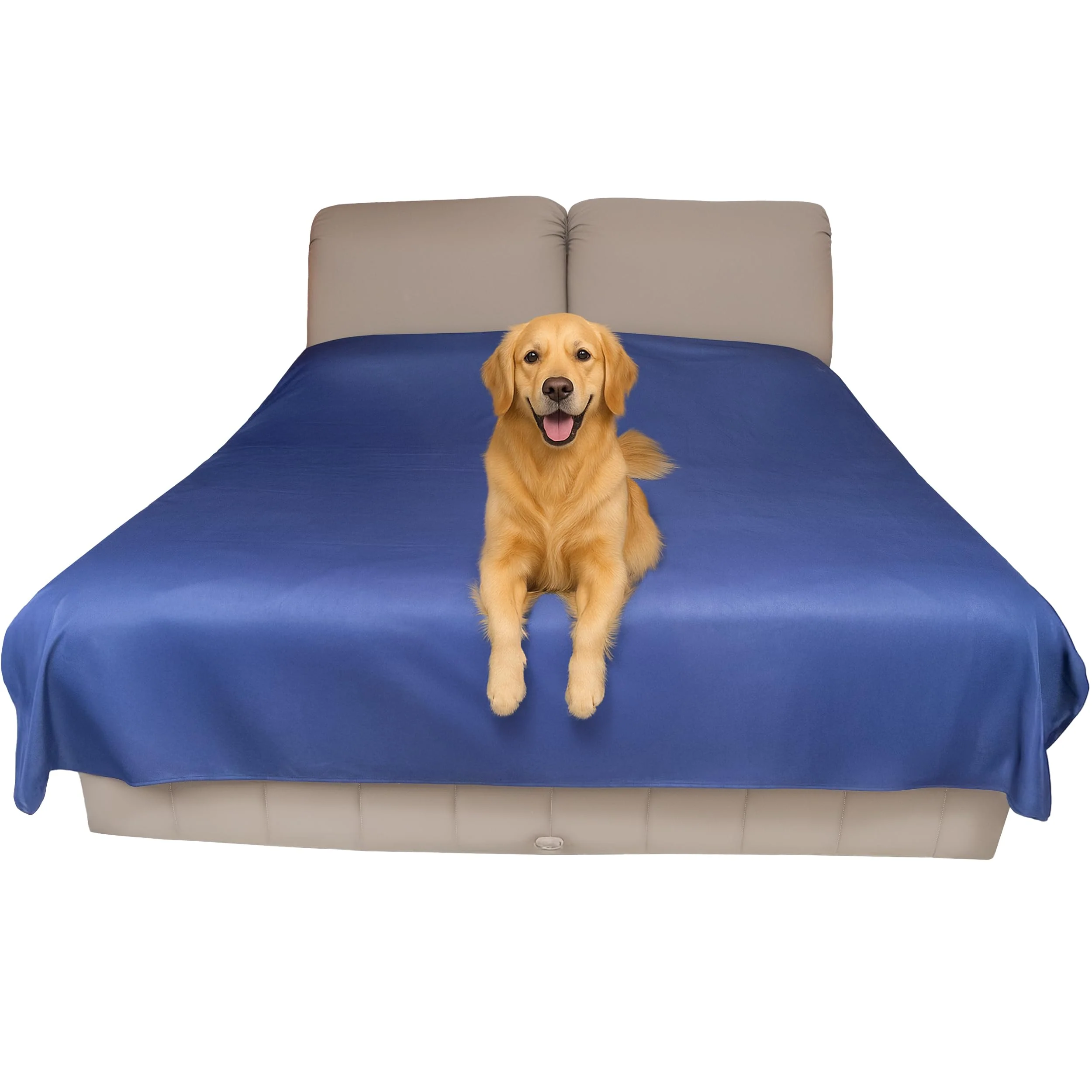 Natural SILLY LEGACY Thin Reversible Waterproof Bed Cover – Queen 96×82 for Pets Babies Functional