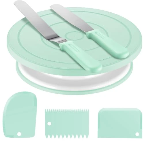 Natural Cake Decorating Kit with Turntable Baking Supplies for Beginner Pros Next-Generation
