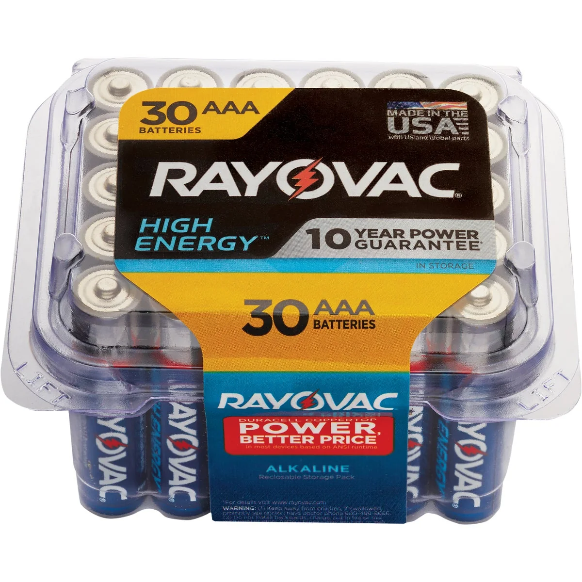 Reliable Rayovac High Energy AAA Alkaline Battery 30-Pack Optimized
