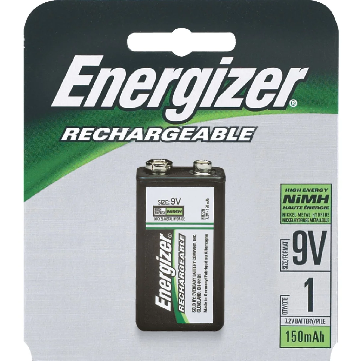Unique Energizer Recharge 9V Rechargeable Battery Contemporary