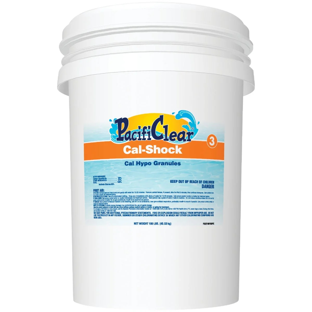 Detailed PacifiClear Cal-Shock 100 Lb. Granule First-Class