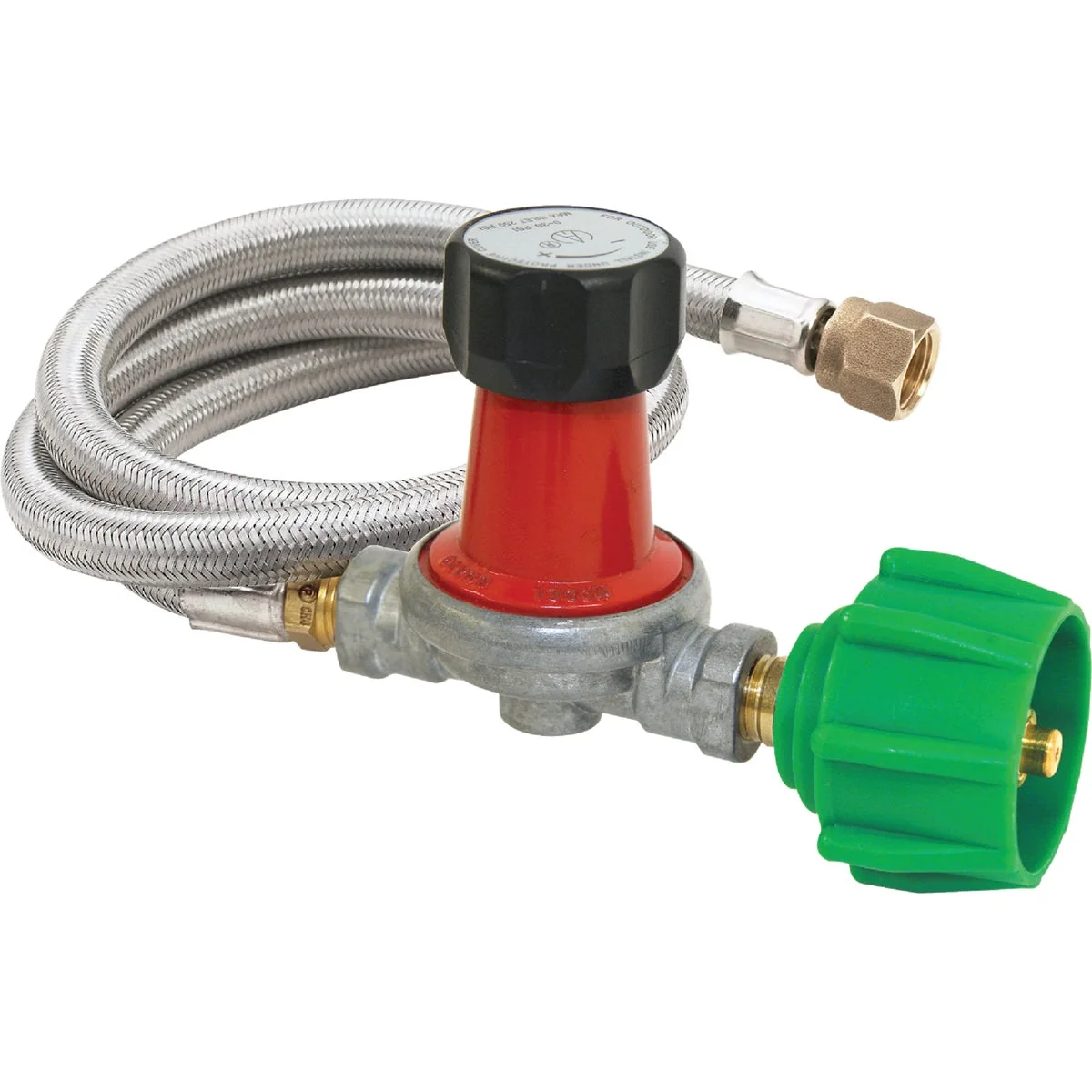 Premium Material Bayou Classic 48 In. Stainless Steel High Pressure LP Hose Adjustable Regulator Trusted