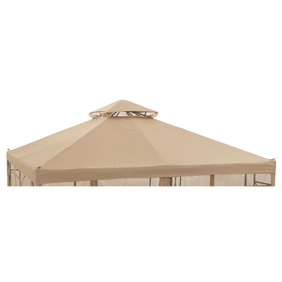 Eco-Friendly Outdoor Expressions 10 Ft. x 10 Ft. Tan Polyester Gazebo Canopy High-Grade