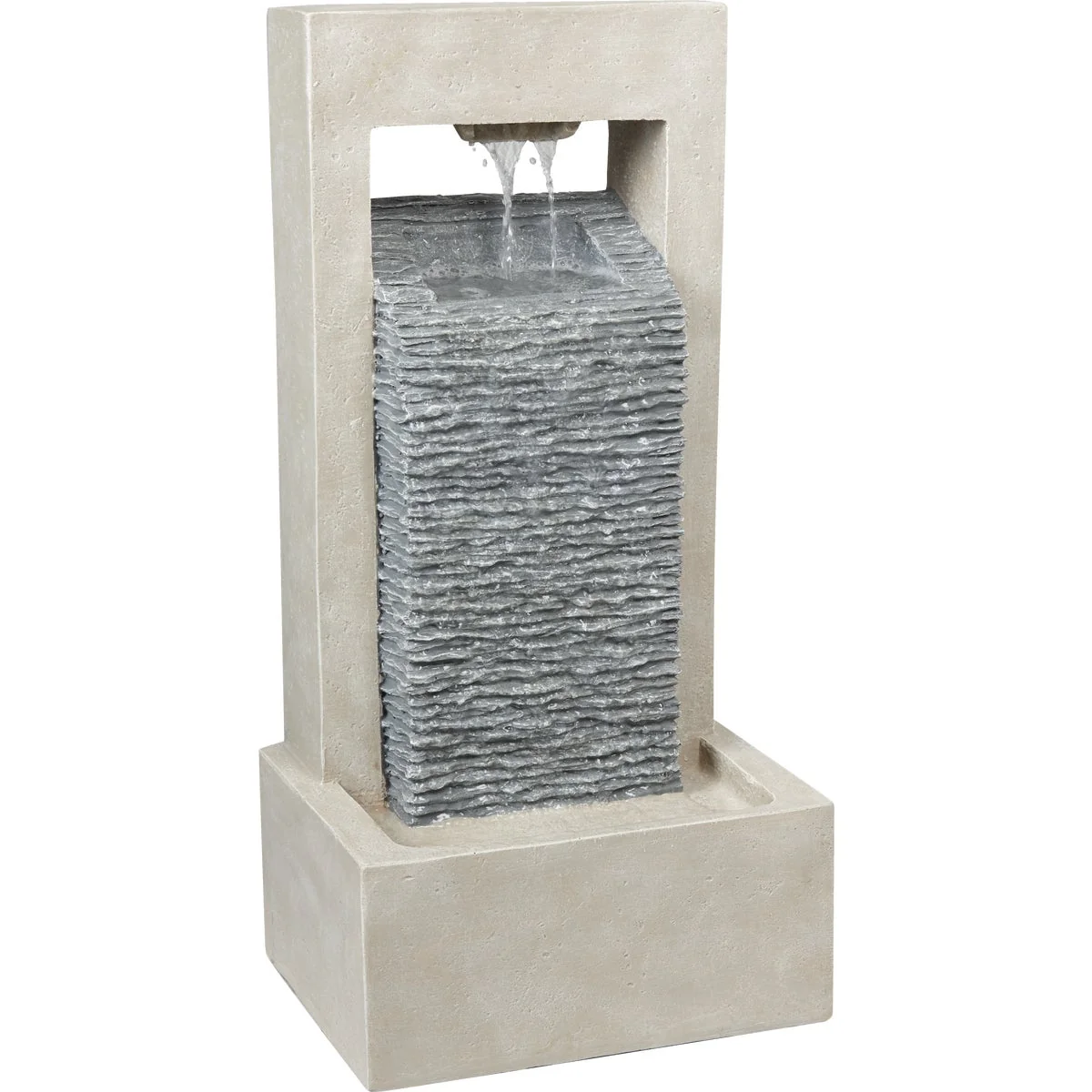 Proven Garden 7.25 In. W. x 25.2 In. H. x 12.4 In. L. Resin Modern Style Fountain Sustainable