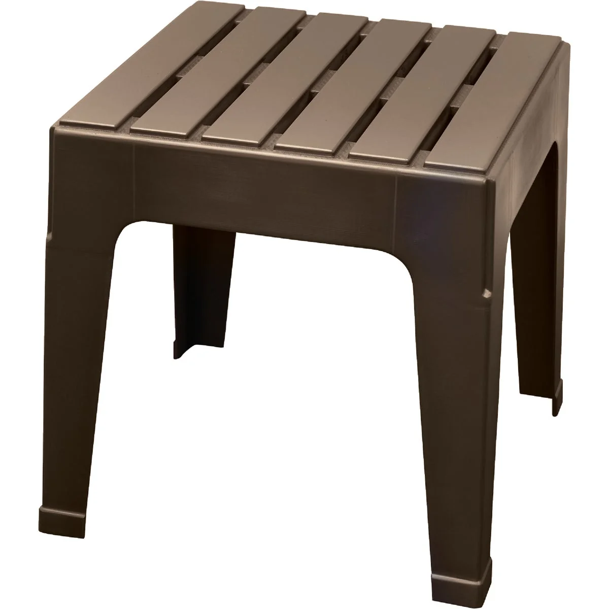 Eco-Friendly Adams Big Easy Earth Brown 18.9 In. Square Resin Stackable Side Table Responsible