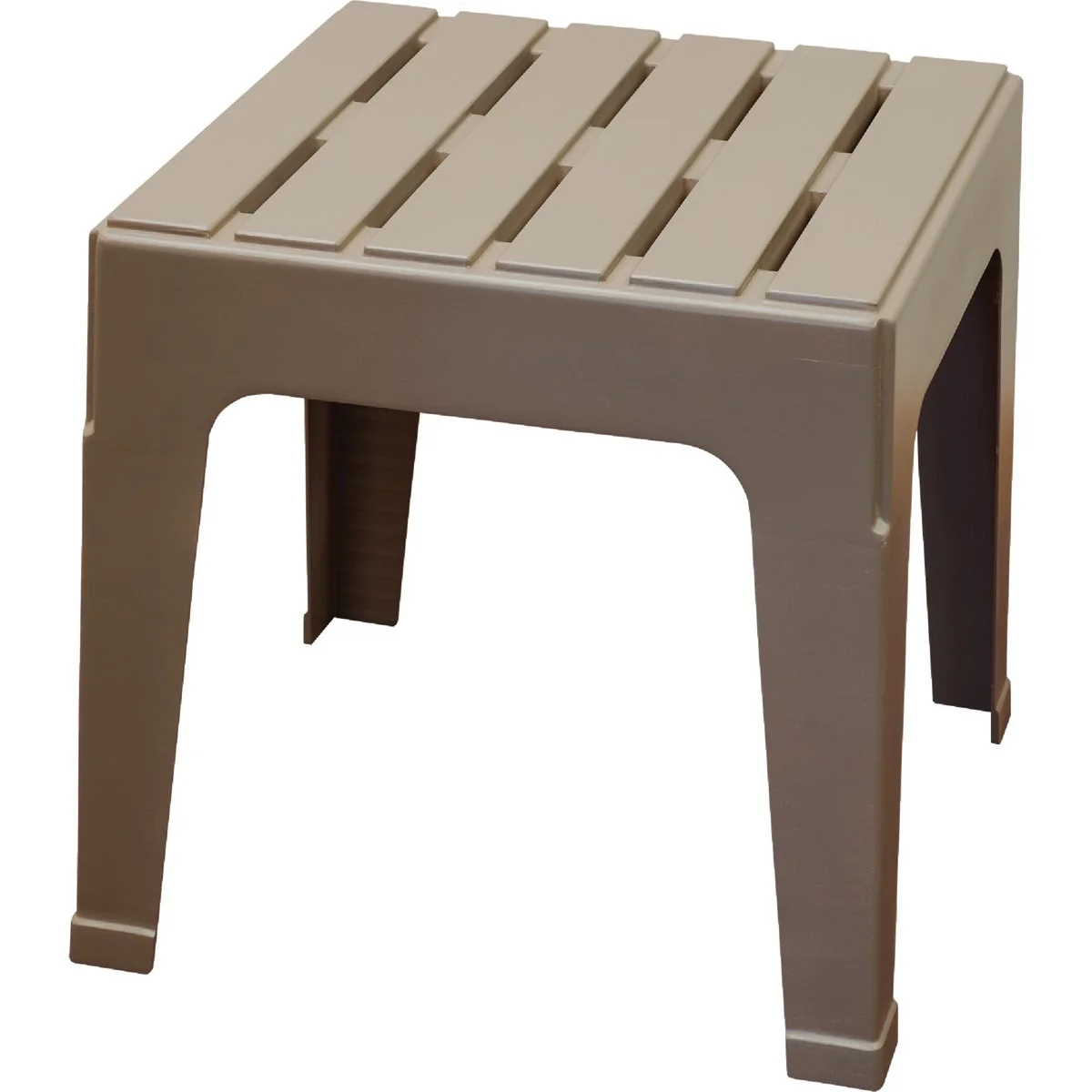Optimized Adams Big Easy Portobello 18.9 In. Square Resin Stackable Side Table Sustainable