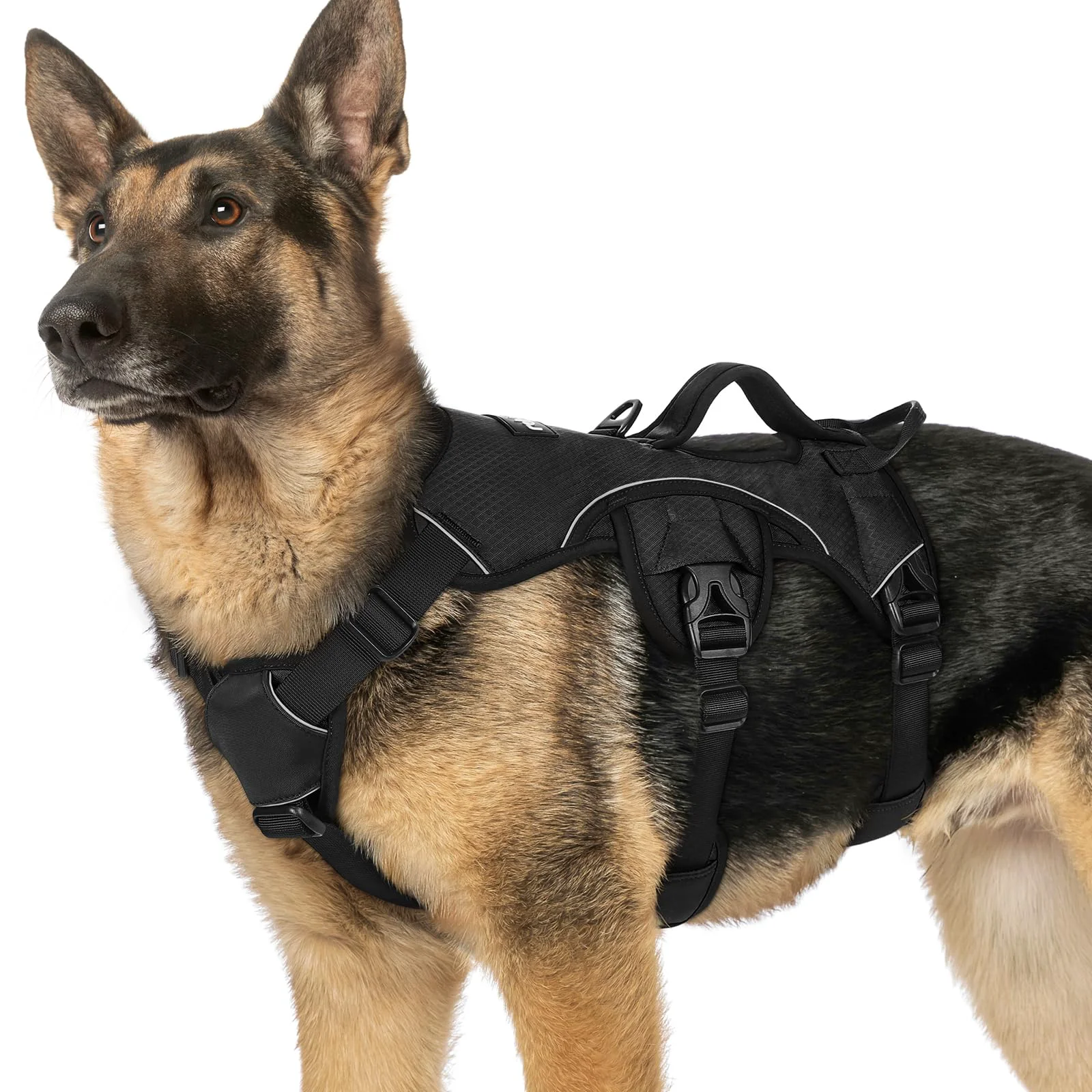 Fast rabbitgoo Escape Proof Dog Harness with Large Handle Adjustable Reflective Easy Lift Functional
