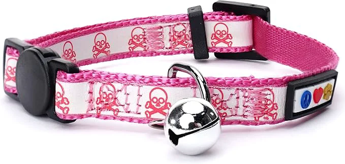 Powerful Pawtitas Halloween Cat Collars for Cats Adjustable Collar Glow in The Dark Organic