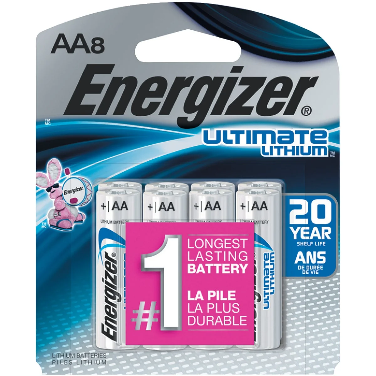 Green Energizer AA Lithium Battery 8-Pack Artisan