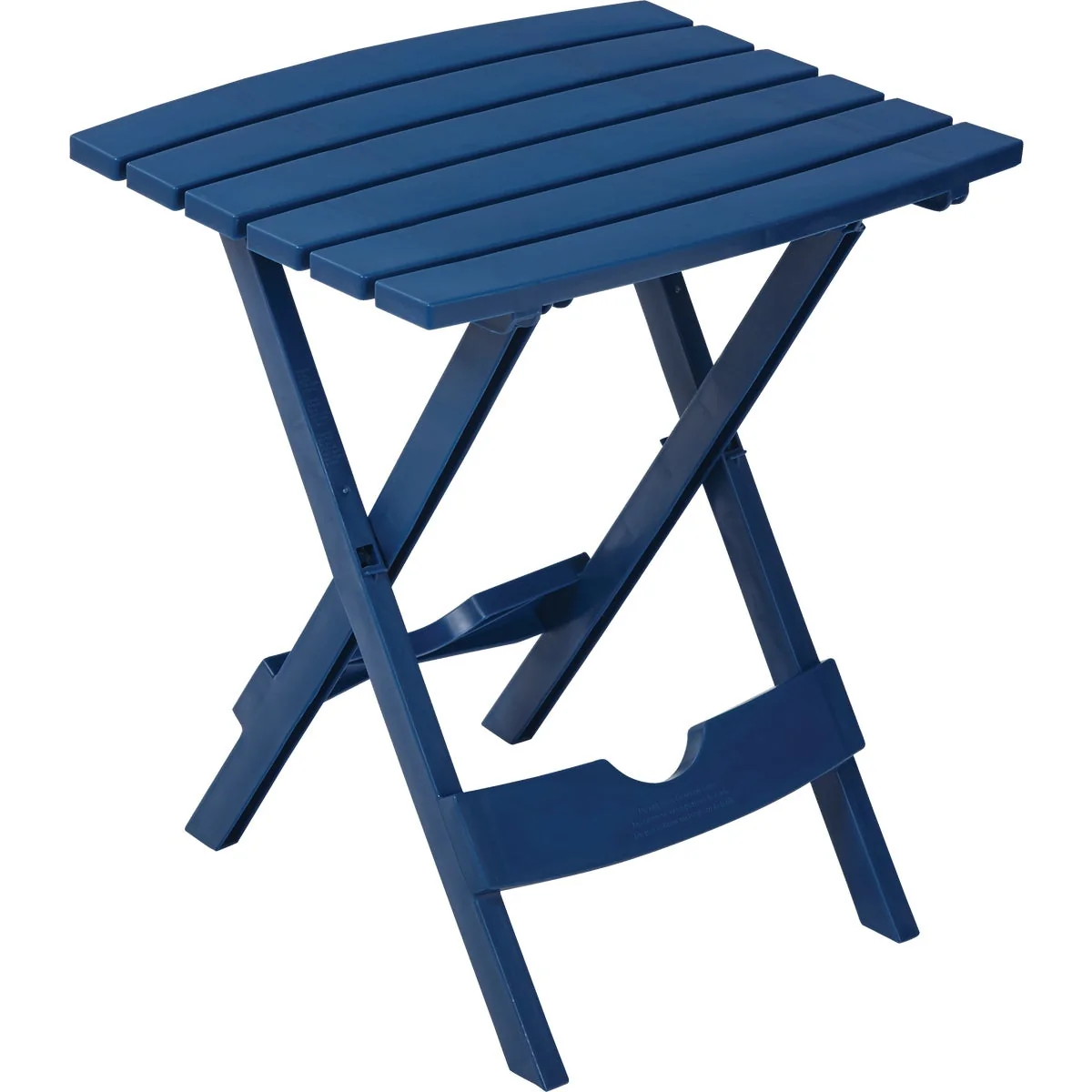 Elite Adams Quik-Fold Patriotic Blue 15 In. x 17.5 In. Rectangle Resin Folding Side Table Functional