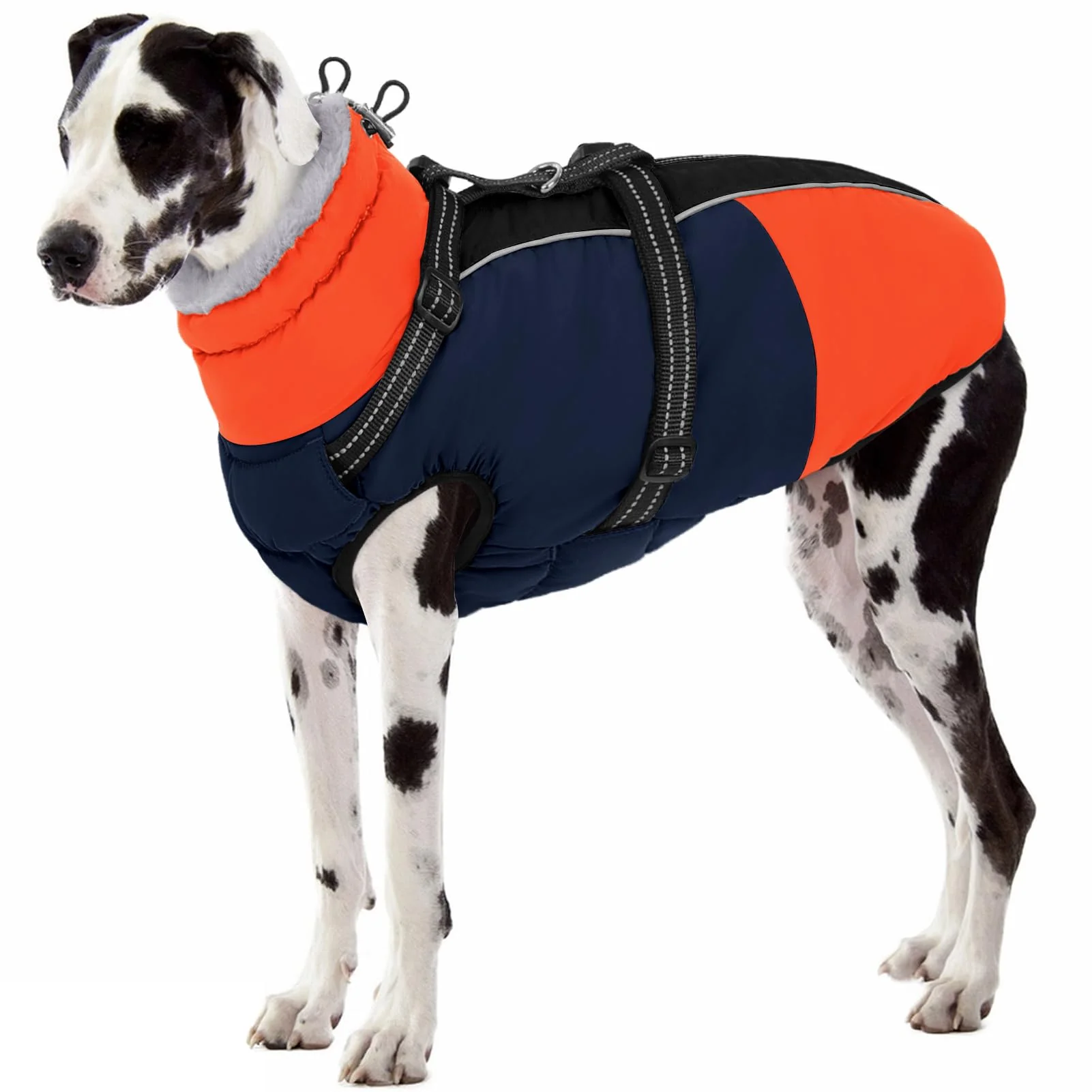 Elegant SUNFURA XXXL Dog Coat with Built In Harness Waterproof Winter Coat for Large Dogs Efficient