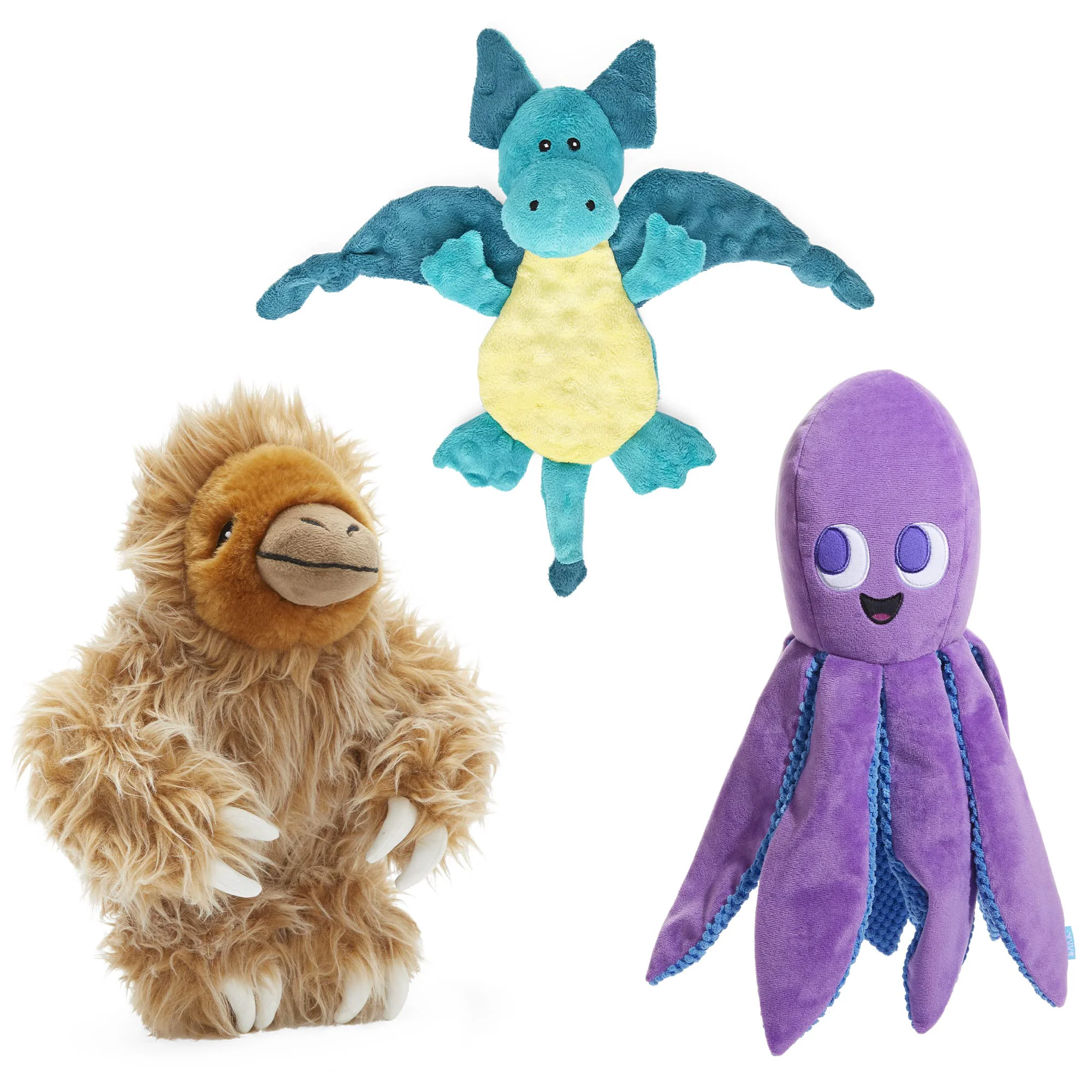 Versatile BarkBox of BarkBox Bundle – Gordon the Sloth Dingbert Dragon Ollie Octopus Toys Secure
