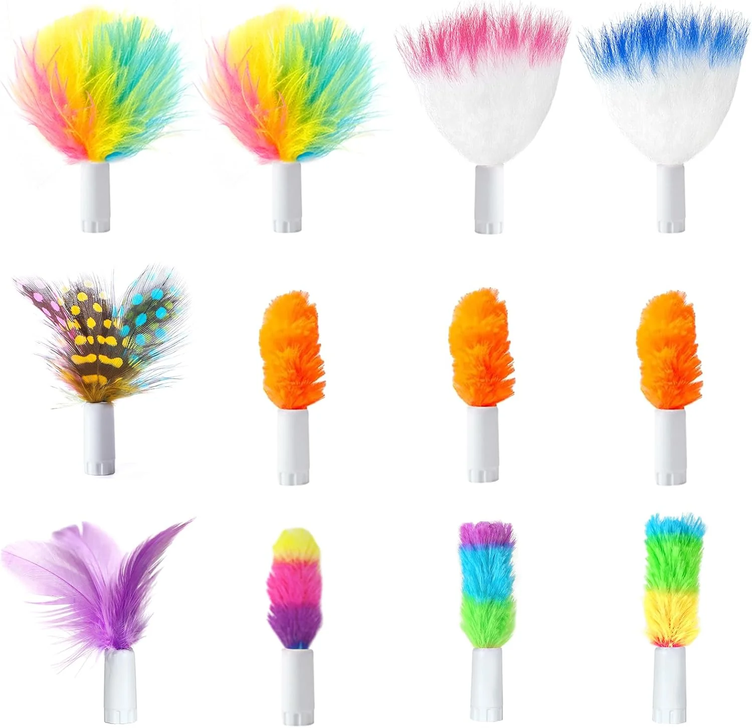 Minimalist ORSDA 12Pcs Interchangeable Attachments Cat Feather Toys Replaceable Feathers and Fluffy Toy Accessories Trendy