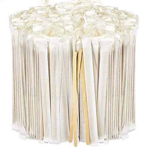 Pure 1000Pcs Bamboo Coffee Stirrers Individually Wrapped Dependable