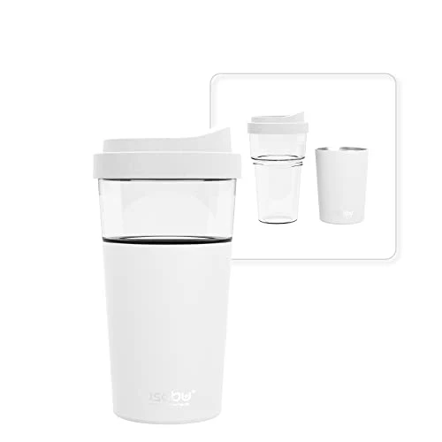 Natural Clear Insulation Vista Tritan Tumbler for Iced Coffee and Ice Tea with Removable Insulated Stainless Steel Sleeve Exclusive