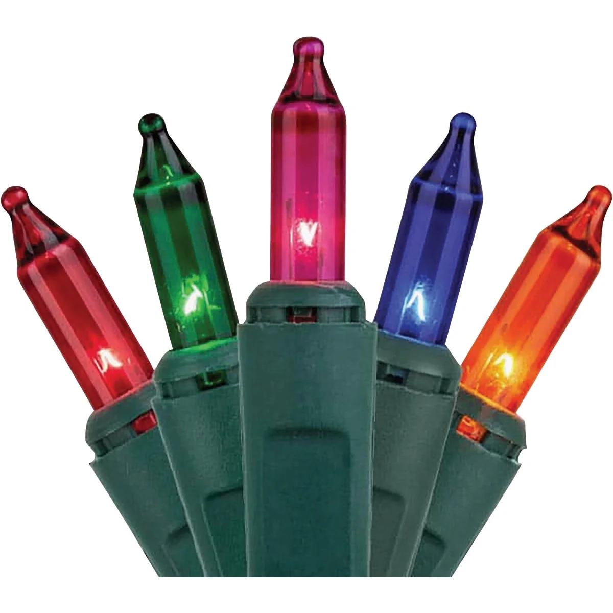 Secure J Hofert Multi 50-Bulb Mini Incandescent String Light Set with Green Wire High-Performance