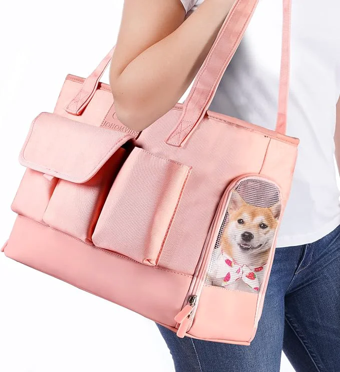 Prestigious Dog Carrier Cat Carrier Pet Carrier Foldable Waterproof Premium PU Leather Flexible