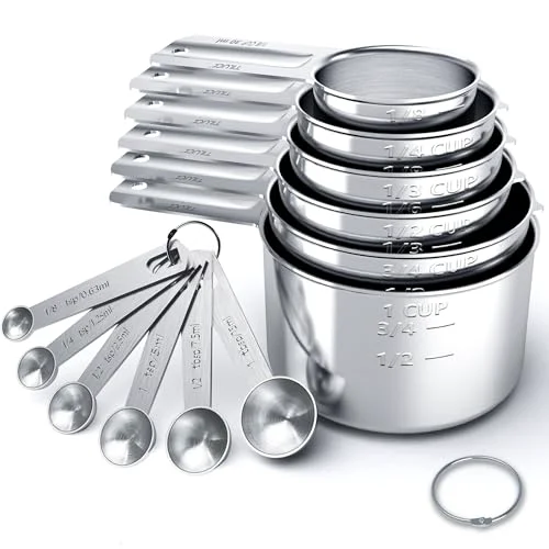 Soft Stainless Steel Measuring Cups Spoons Set High-Grade