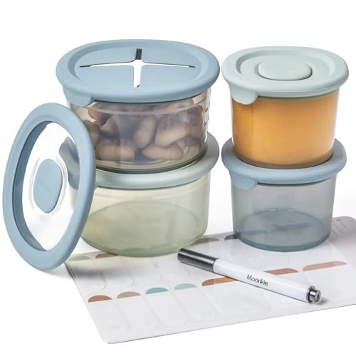 Easy-to-Use Silicone Baby Food Containers 2 Count Exceptional