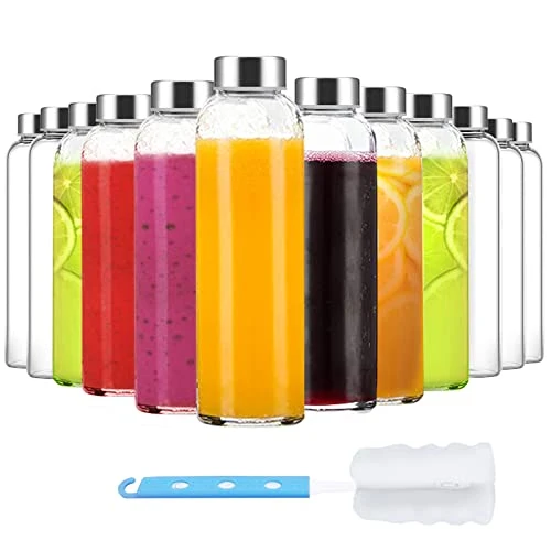 Effective Clear Glass Bottles with Lids 6 Count Original Design
