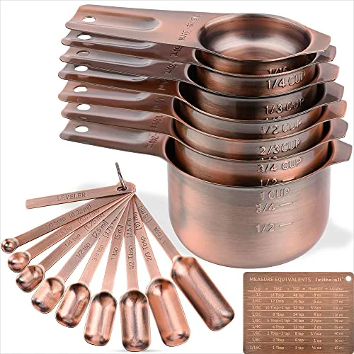 Functional Measuring Cups and Spoons Set Genuine
