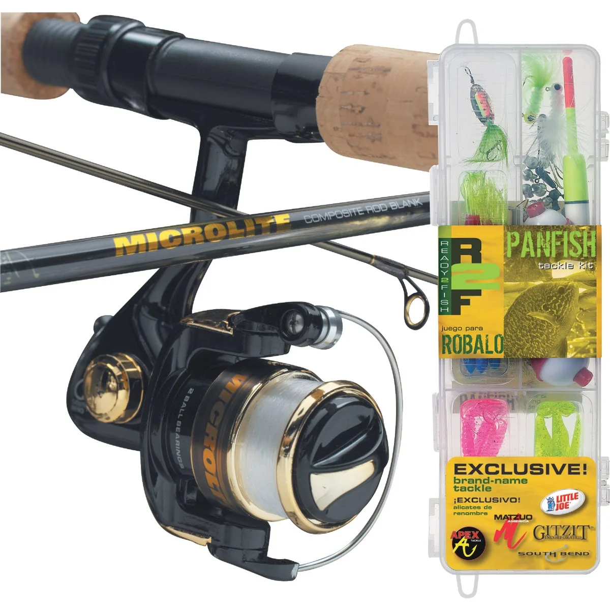 Natural Ready 2 Fish Just Add Bait 5 Ft. 6 In. Telescopic Fiberglass Fishing Rod Spinning Reel Combo Sophisticated