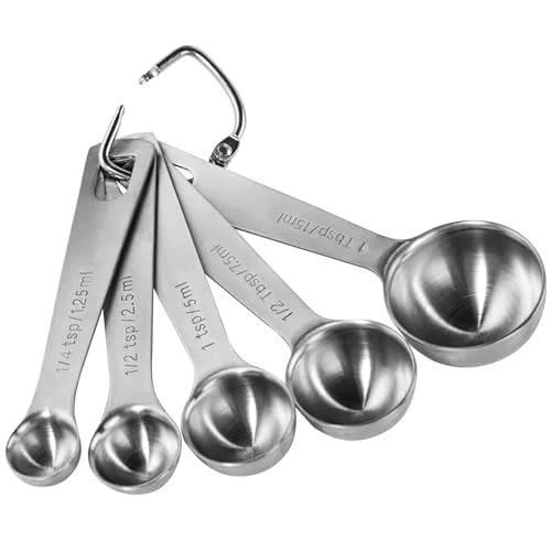 Relaxed 18 8 Stainless Steel Measuring Spoons Set of 5 5 Count Specialty