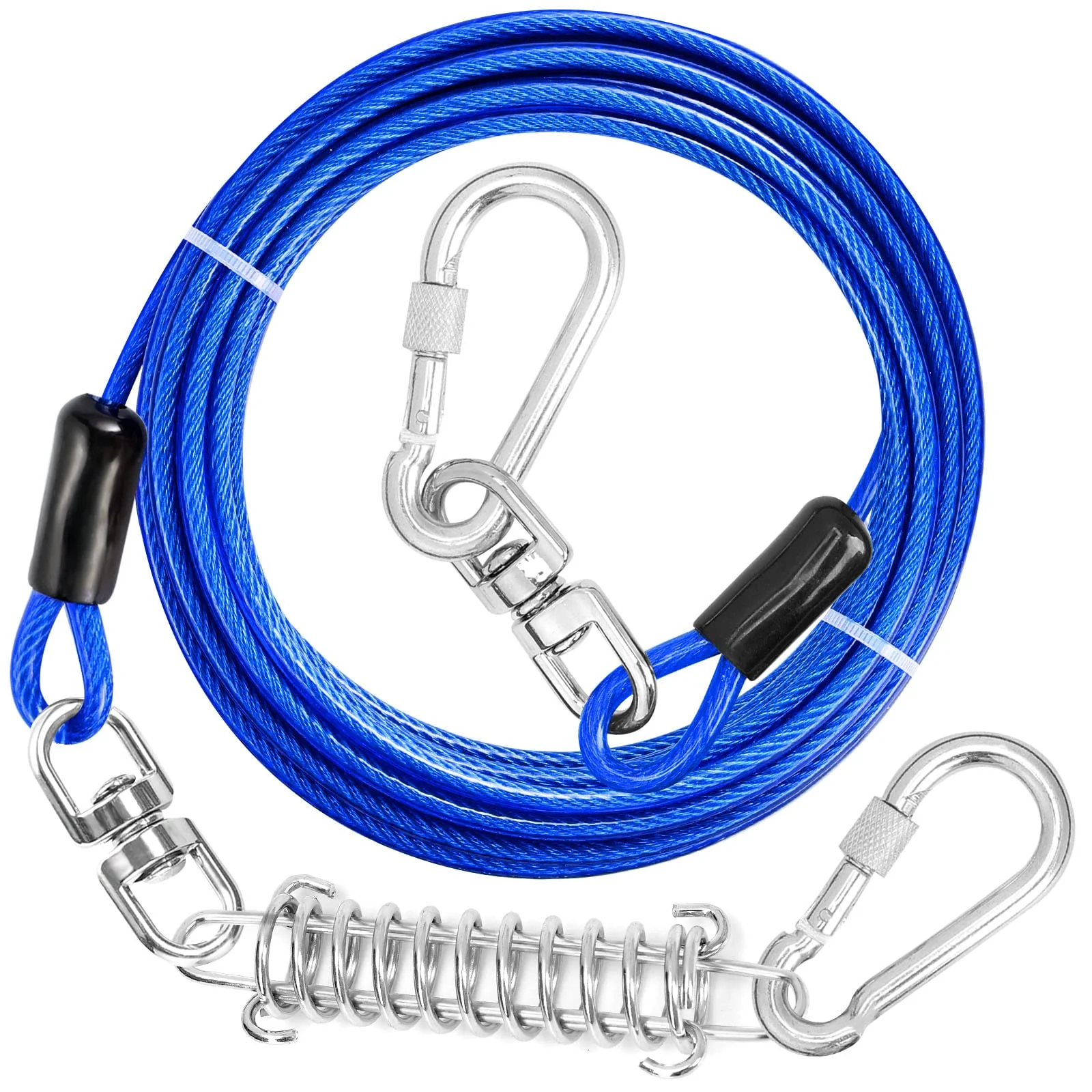Long-Lasting jenico dog tie out cable 150ft – heavy-duty with swivel hook Proven