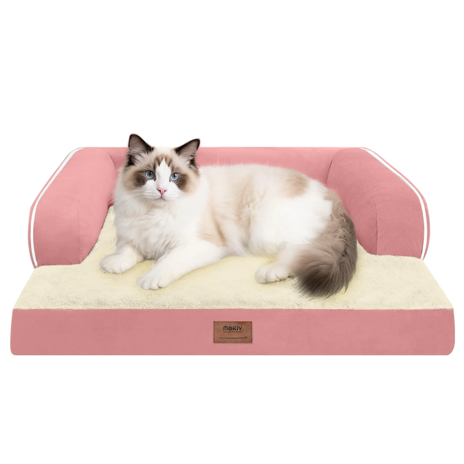 Refined MEKIY Small Dog Bed and Cat Sofa – Waterproof Orthopedic Bed with Removable Cover High-Quality