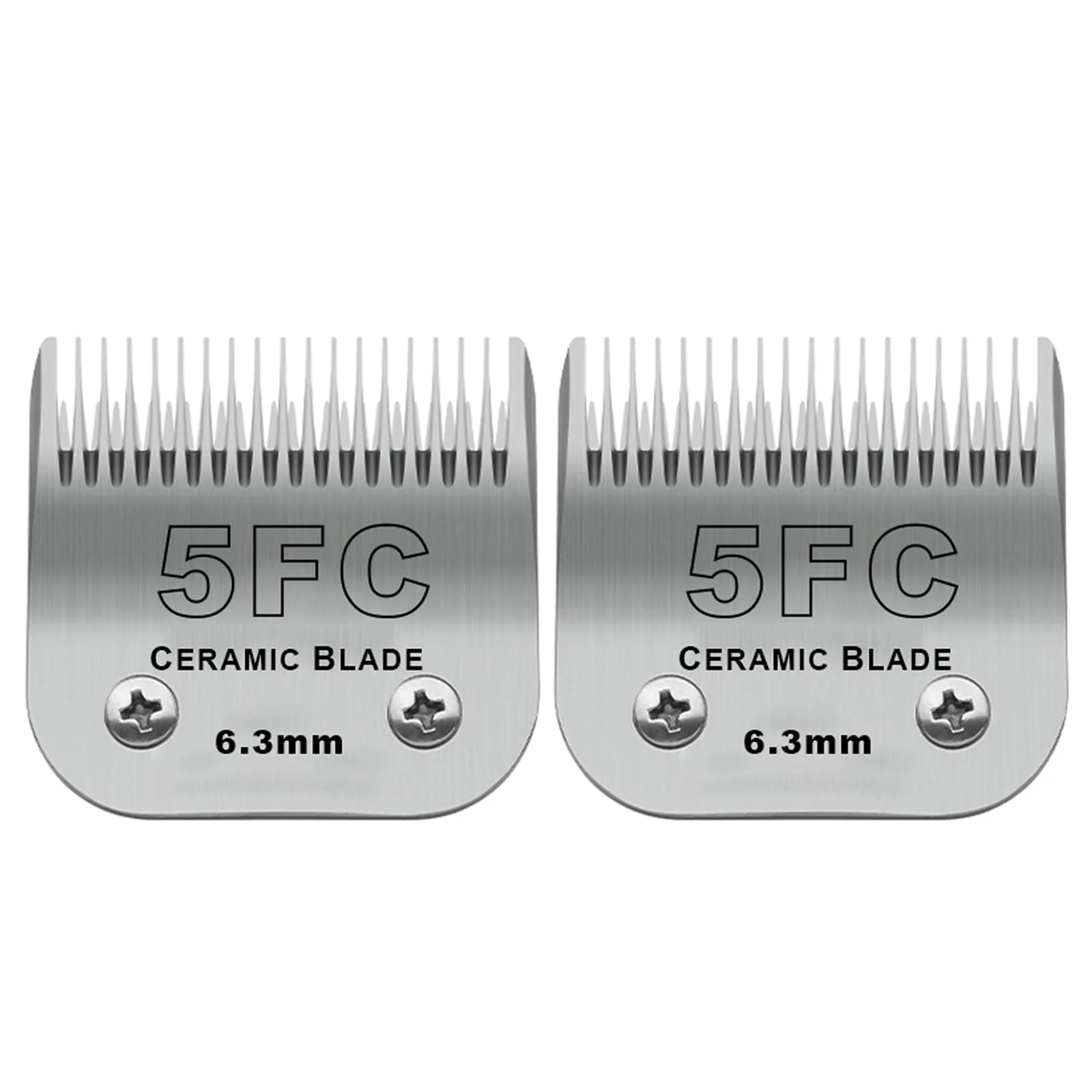 Dependable DODAER 2 Pack Detachable Clipper Ceramic Blades – 5FC 6.3mm Compatible with Andis Oster Wahl Reusable
