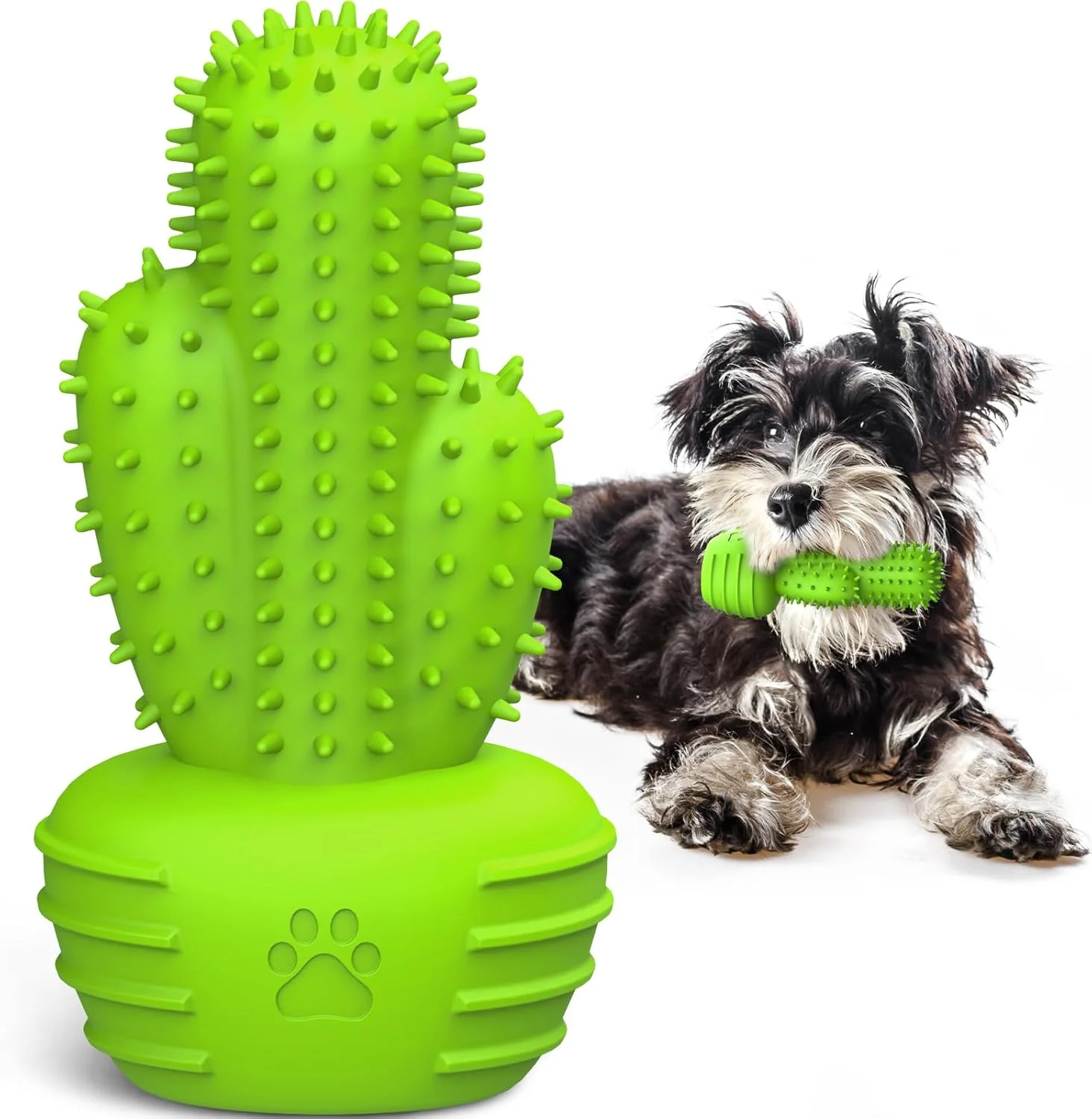 Classic Christmas Dog Gifts Dog Toys for Small Dogs Dog Toothbrush for Teething Cleaning Rubber Squeaky Toys for Puppy Eco-Friendly