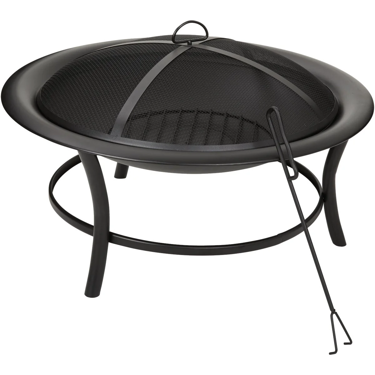 Solid Outdoor Expressions 30 In. Round Steel Fire Pit Casual