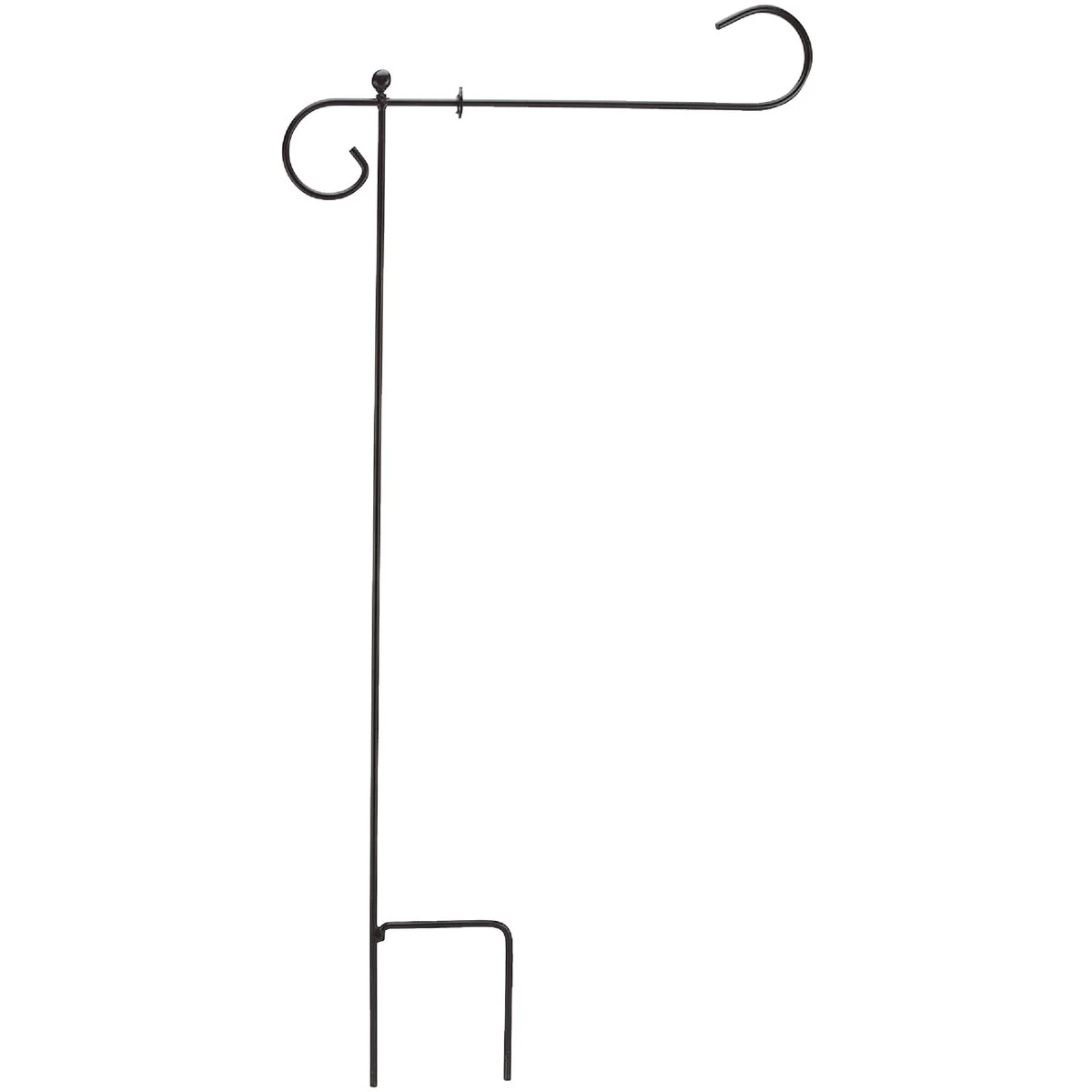 Smart Valley Forge 40 In. Black Steel Garden Flag Holder Elegant