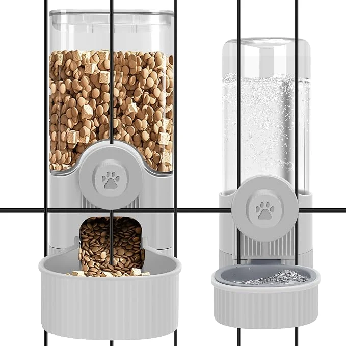 Premium Material Yummy Sam Hanging Cage Automatic Small Pet Food Bowl Water Bottle Dispenser Crafted