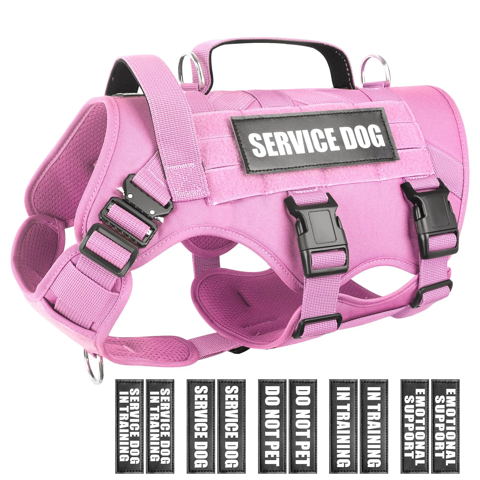 Original WINSEE Service Dog Vest Harness for Large Dogs Tactical MOLLE No-Pull Training Vest Organic