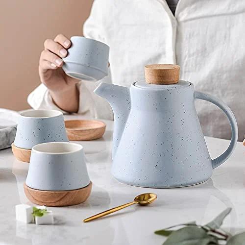 Sustainable Ceramic Tea Set Gift Box Set Household Porcelain Teapot Tea Cup European Durable
