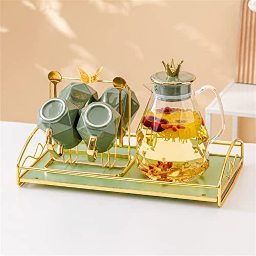 Proven Nordic Kettle Set Cup Home Set Water Appliance Living Room Hospitality Glass Flower Teapot Complete Set Expertly Made