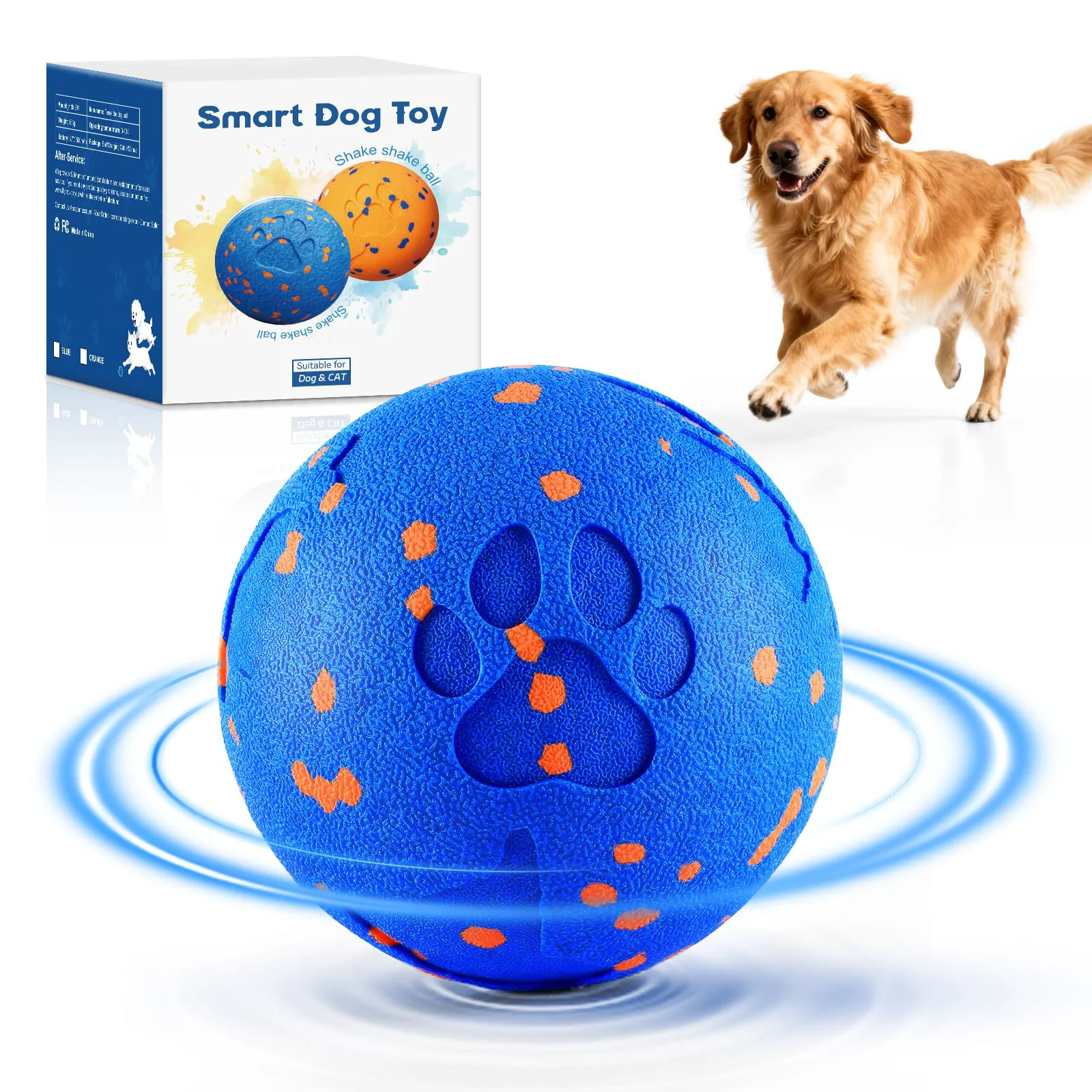 Easy-to-Use JGLXF Smart Interactive Dog Toy – Automatic Moving Ball for Medium Large Dogs IPX7 Waterproof Innovative