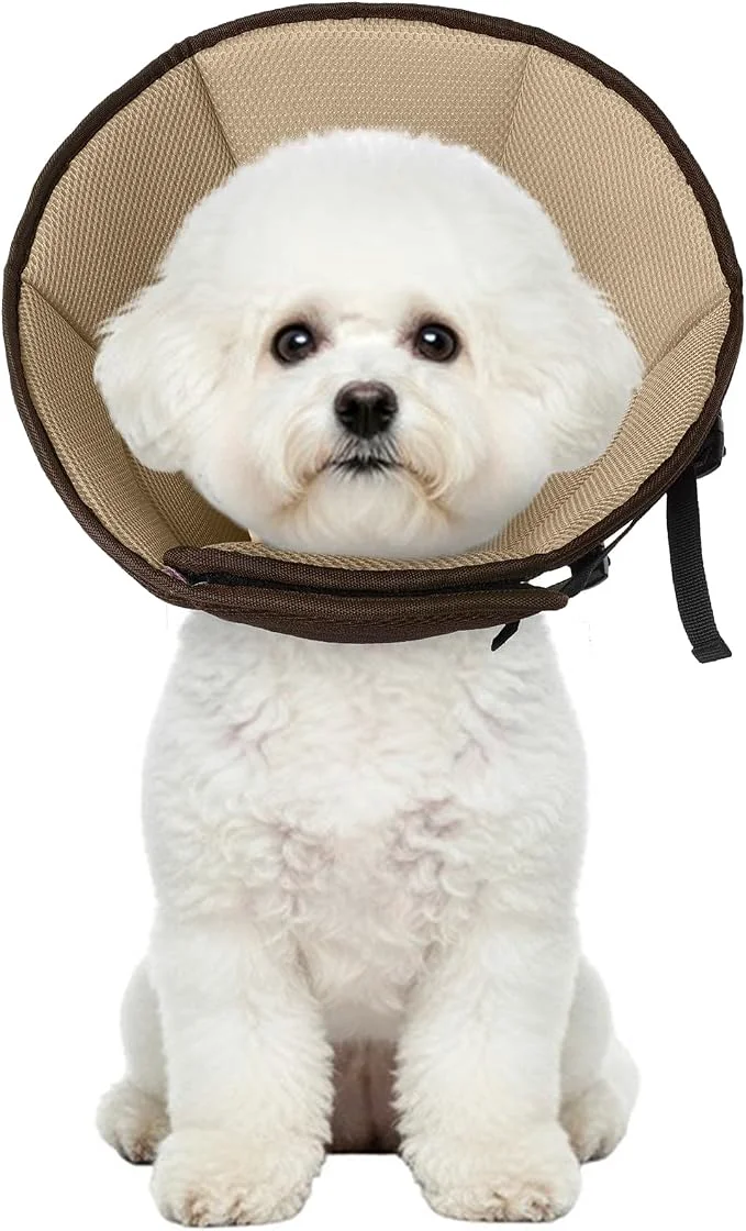 Comfortable Dog Cone Collar Soft Cone for Medium Dogs After Surgery Adjustable Elizabethan Versatile