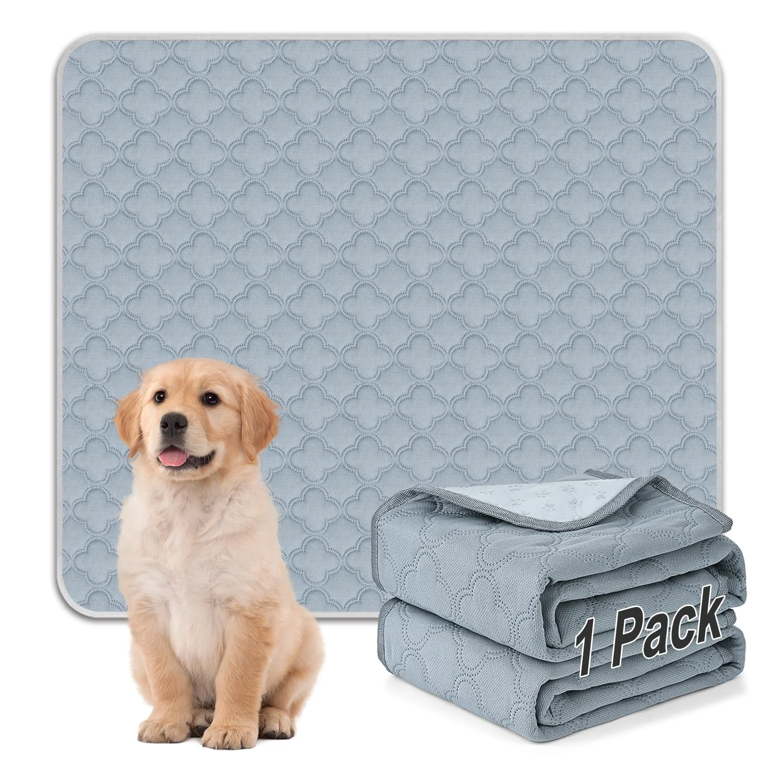High-End FunFurry Washable Dog Pee Pads – 72×72 Light Grey Reusable Waterproof Non-Slip Training Pads Next-Generation