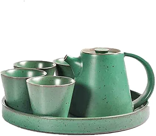 Contemporary Tea Cup Set Coffee Cups Set Japanese Style Teapot with Handle and Tea Cups Set Service for 4 Adult Beautifully Excellent Home Decor Gift Tea Cup and Saucer Set Comfortable