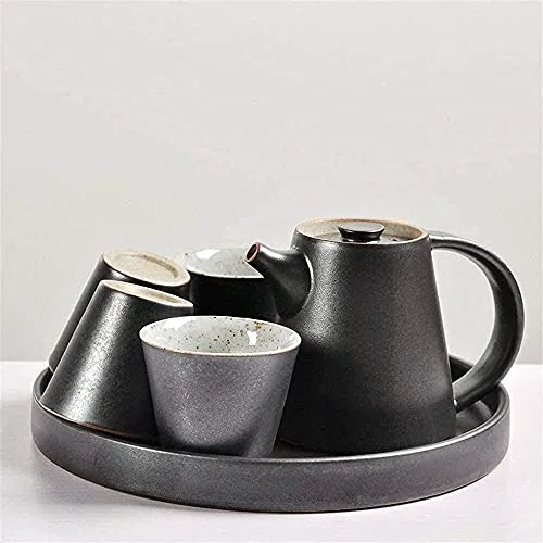 Verified Tea Cup Set Coffee Cups Set Japanese Style Teapot with Handle and Tea Cups Set Service for 4 Adult Beautifully Excellent Home Decor Gift Tea Cup and Saucer Set Luxury