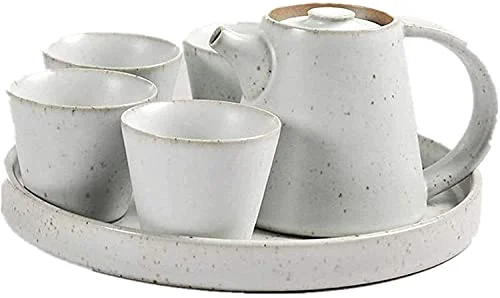 Relaxed Tea Cup Set Coffee Cups Set Japanese Style Teapot with Handle and Tea Cups Set Service for 4 Adult Beautifully Excellent Home Decor Gift Tea Cup and Saucer Set Convenient