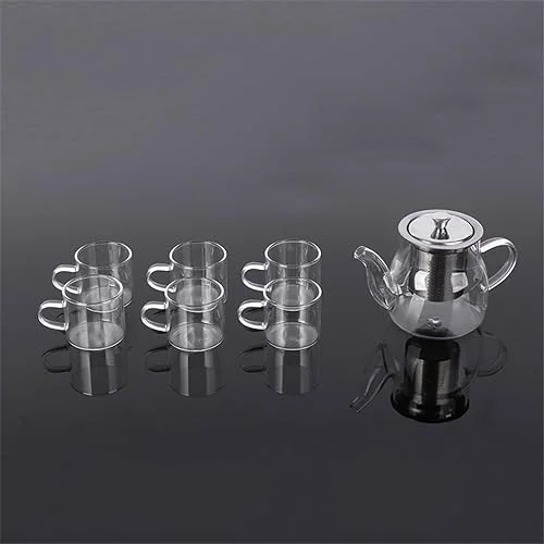 Top-Quality Tea Set Gift Set Kettle Home Office Thickened Vintage Teapot Set with 6 Glass Cup Relaxed