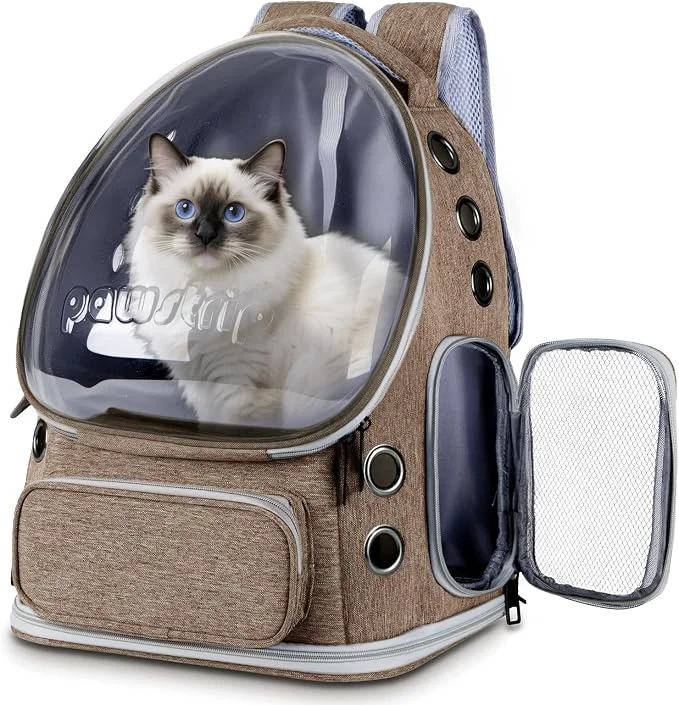 Sophisticated Pawstrip Cat Backpack Carrier Verified