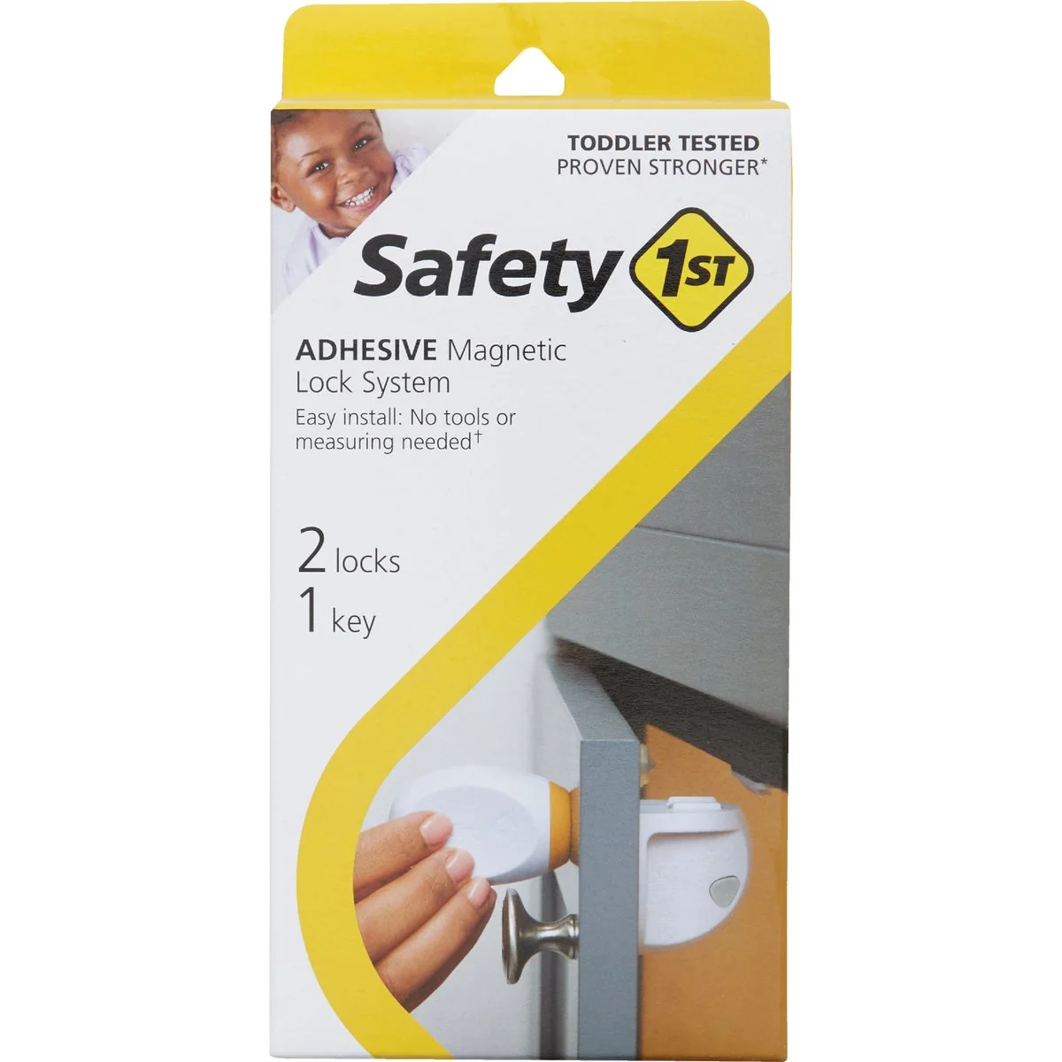 User-Friendly Safety 1st Adhesive Magnetic Lock System 2-Lock Set Innovative
