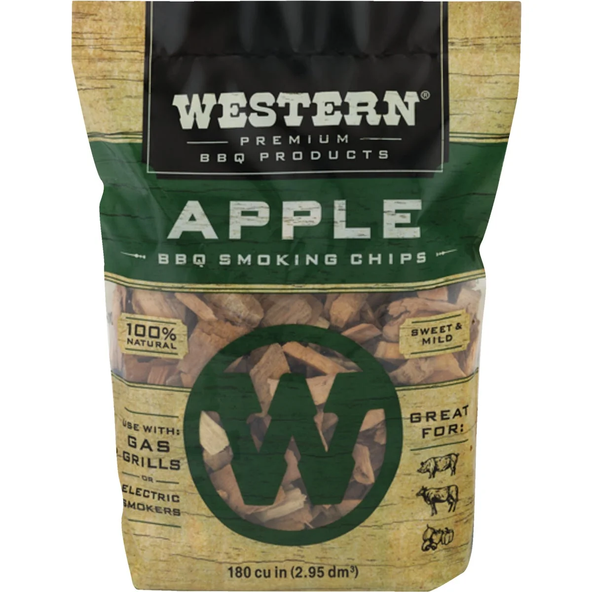 Verified Western 180 Cu. In. Apple Wood Smoking Chips Quality