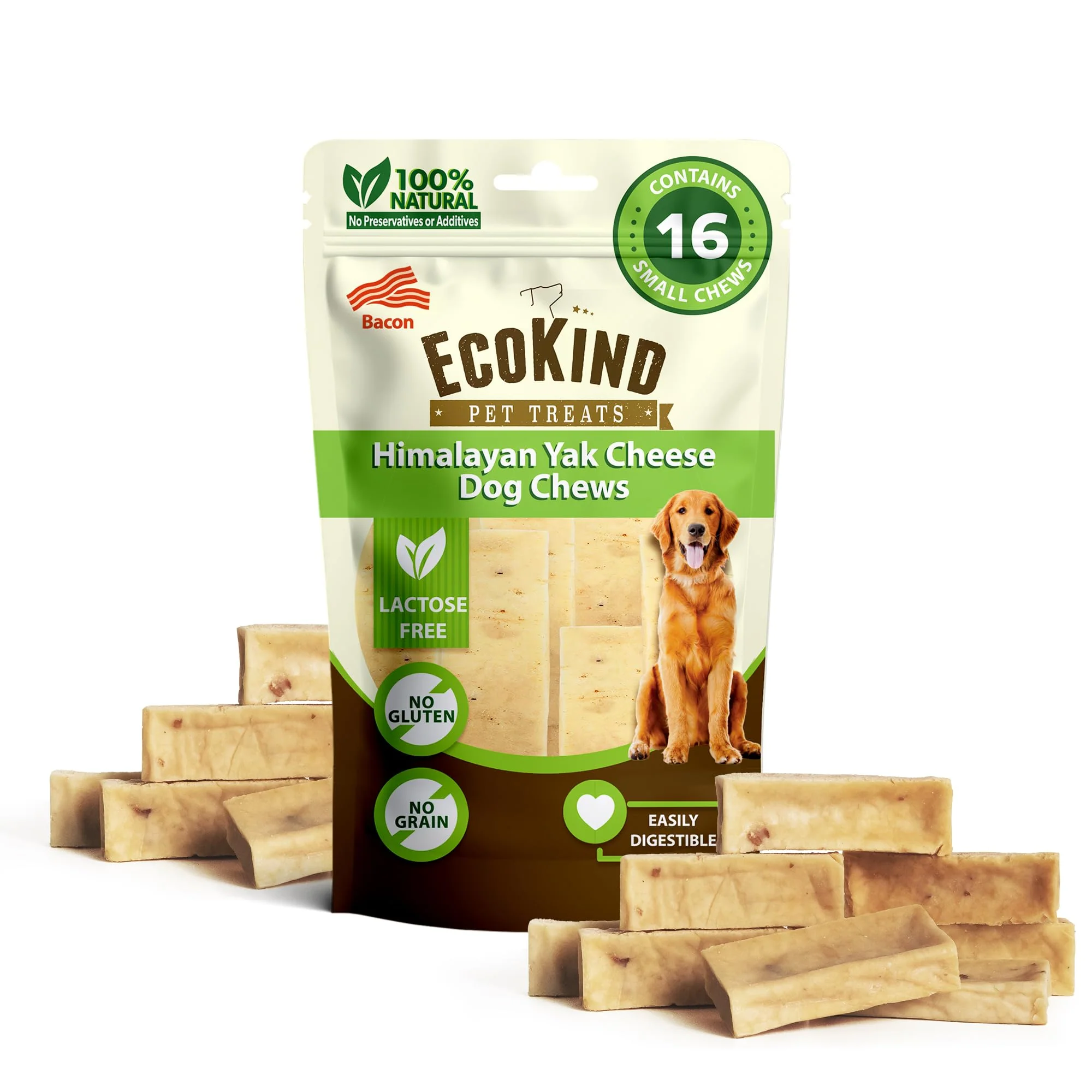 Eco-Friendly EcoKind Premium Gold Yak Cheese Himalayan Dog Chews for Small Dogs – All Natural Next-Generation