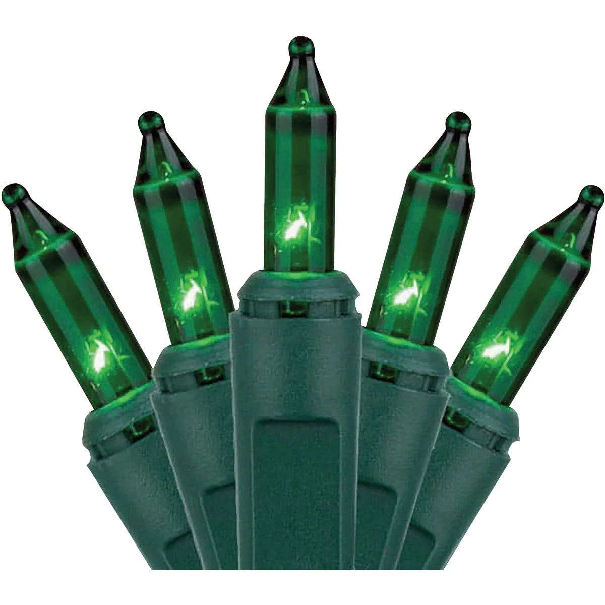 Smooth J Hofert Green 100-Bulb Mini Incandescent String Light Set with Green Wire Smart