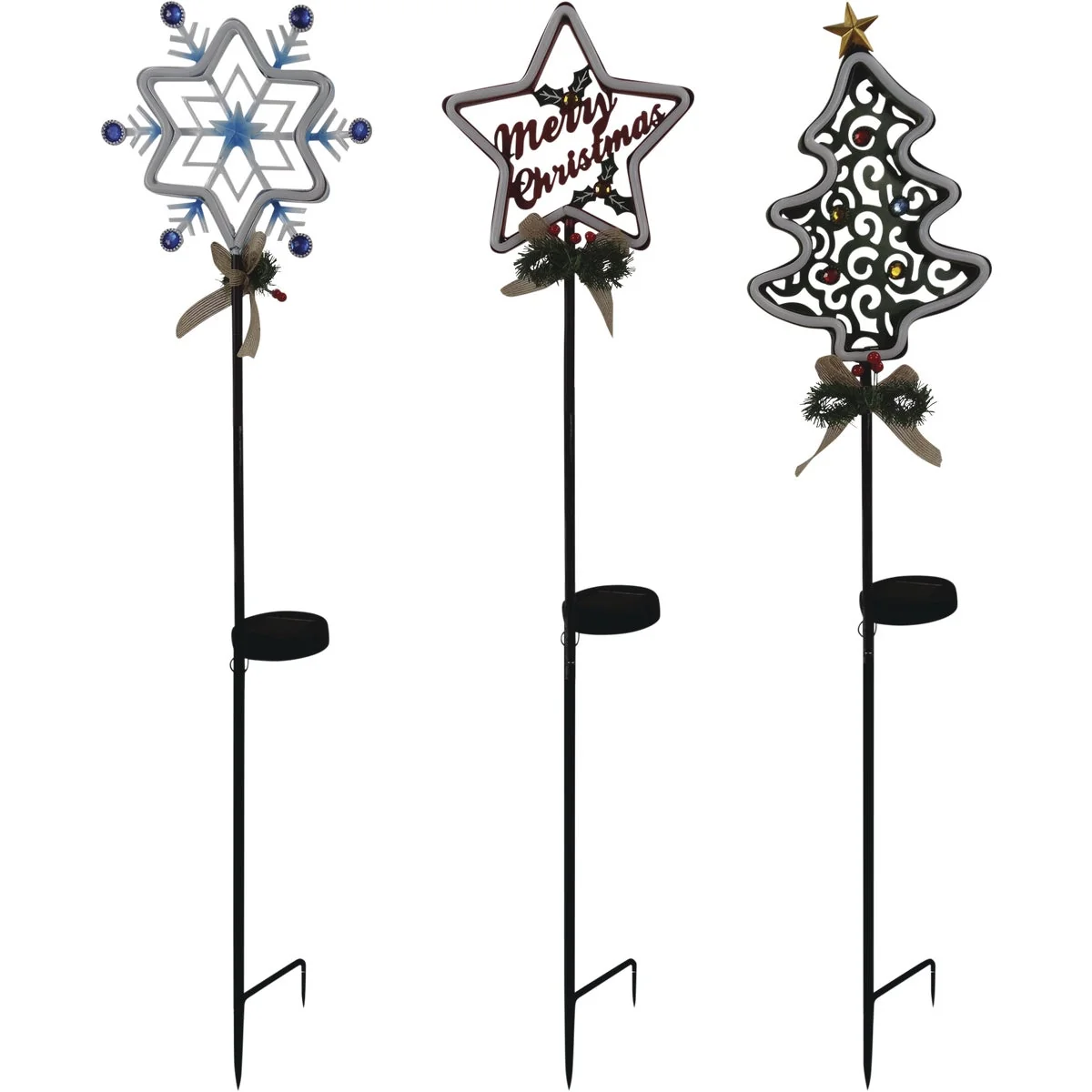 First-Class Alpine 30 In. LED Solar Christmas Garden Stake Trendy